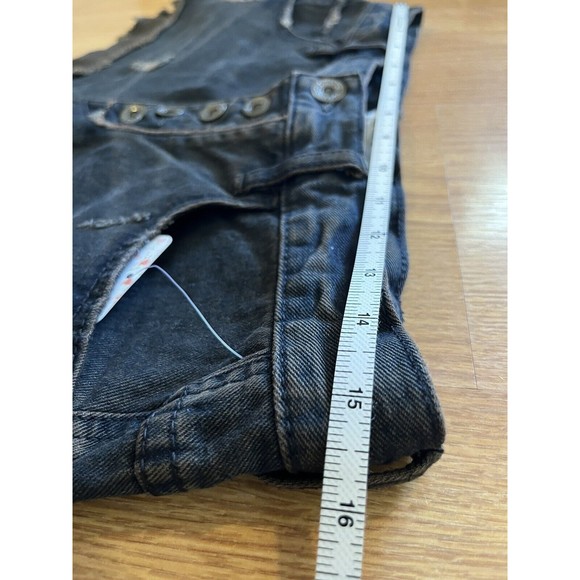 NWT Free People Dark Wash Runaway Slouch Denim Cut Off Button Fly Shorts… - Picture 8 of 11